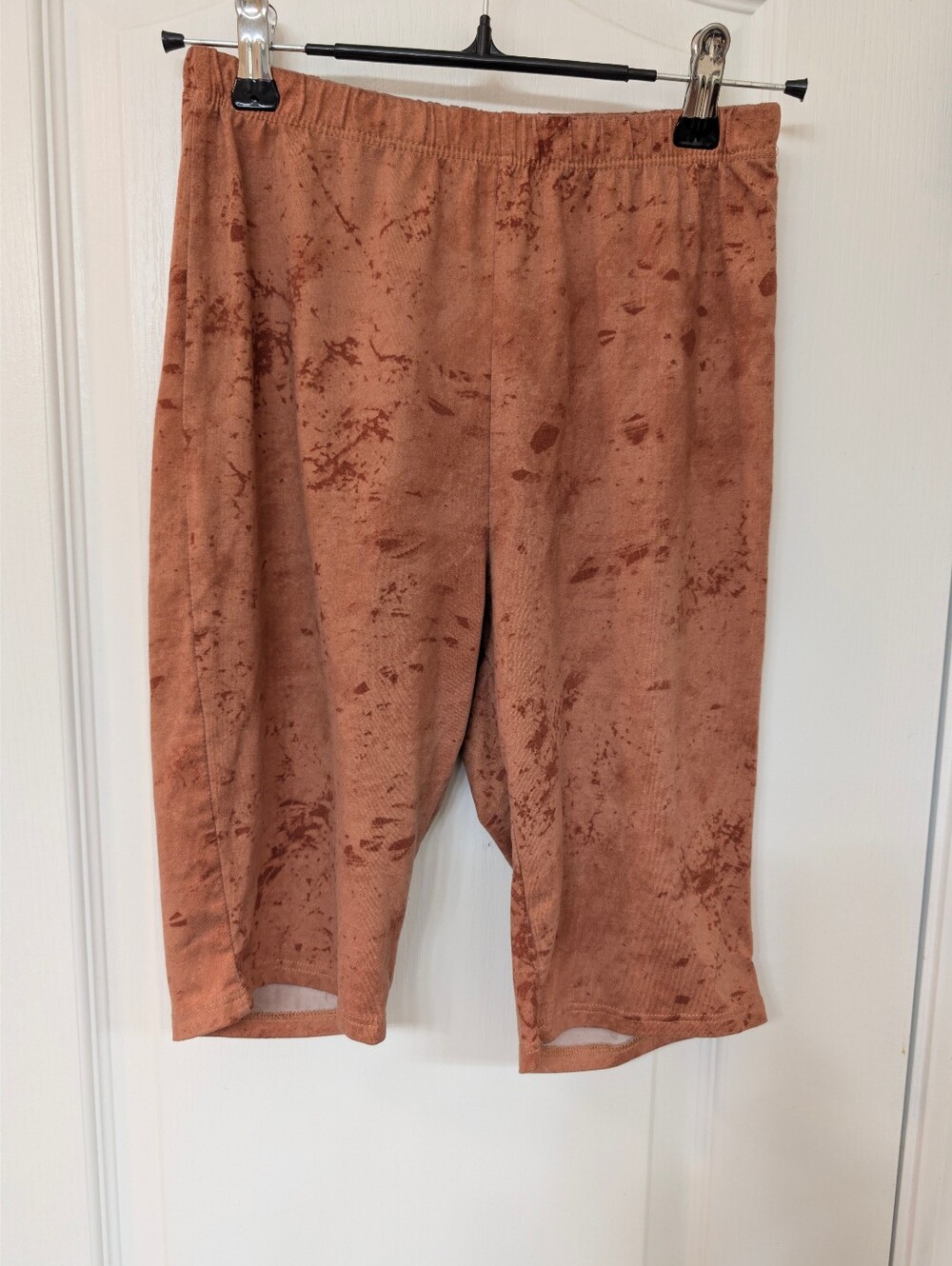 Fashion Nova Terracotta Tie-Dye Bike Shorts